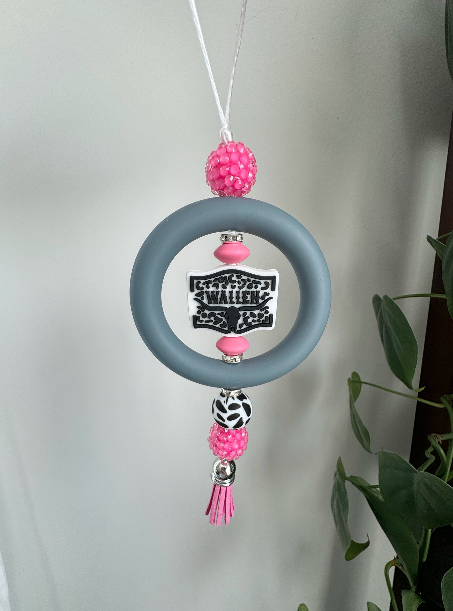 Wallen Grey + Pink Car Charm