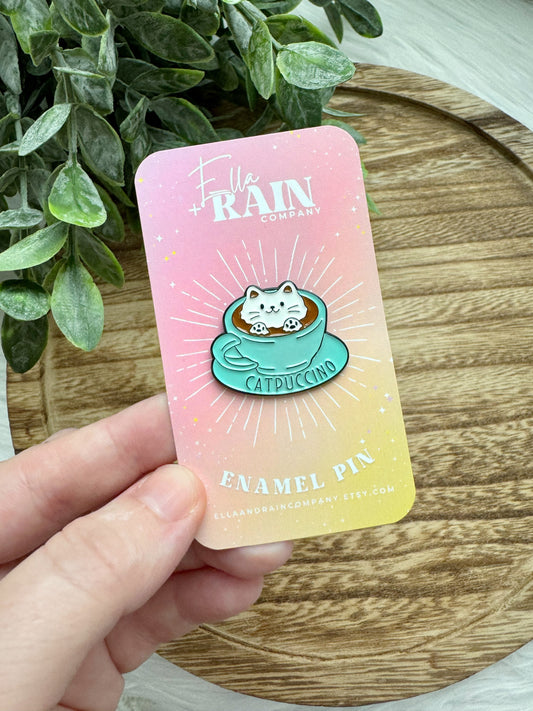 Catpuchino Enamel Pin | Coffee Collection