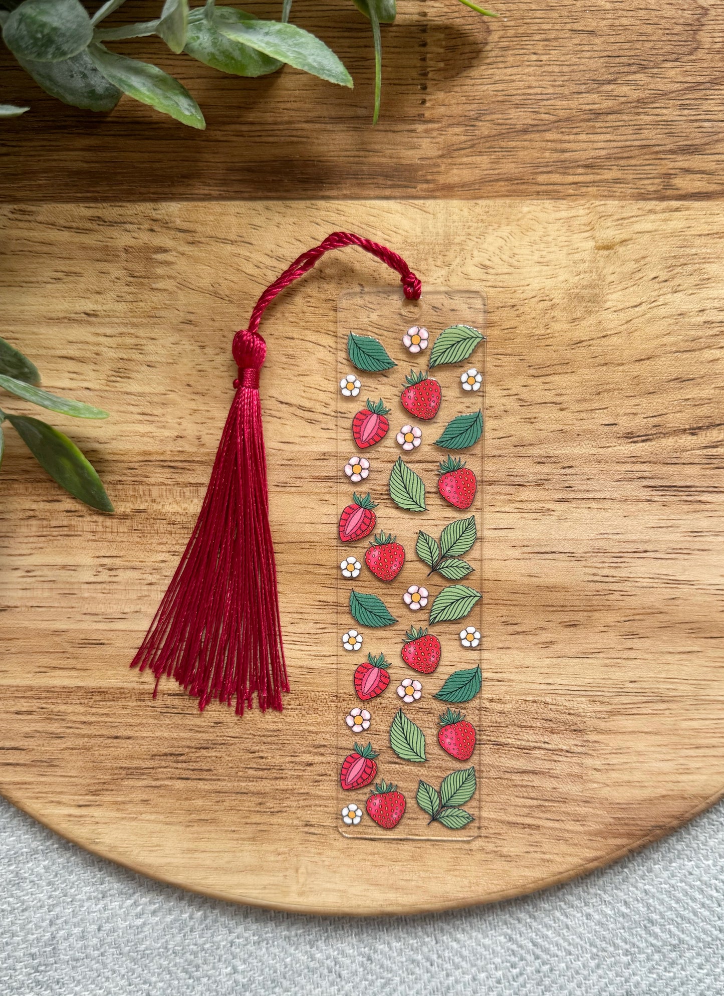 Strawberry Mojito Acrylic Bookmark