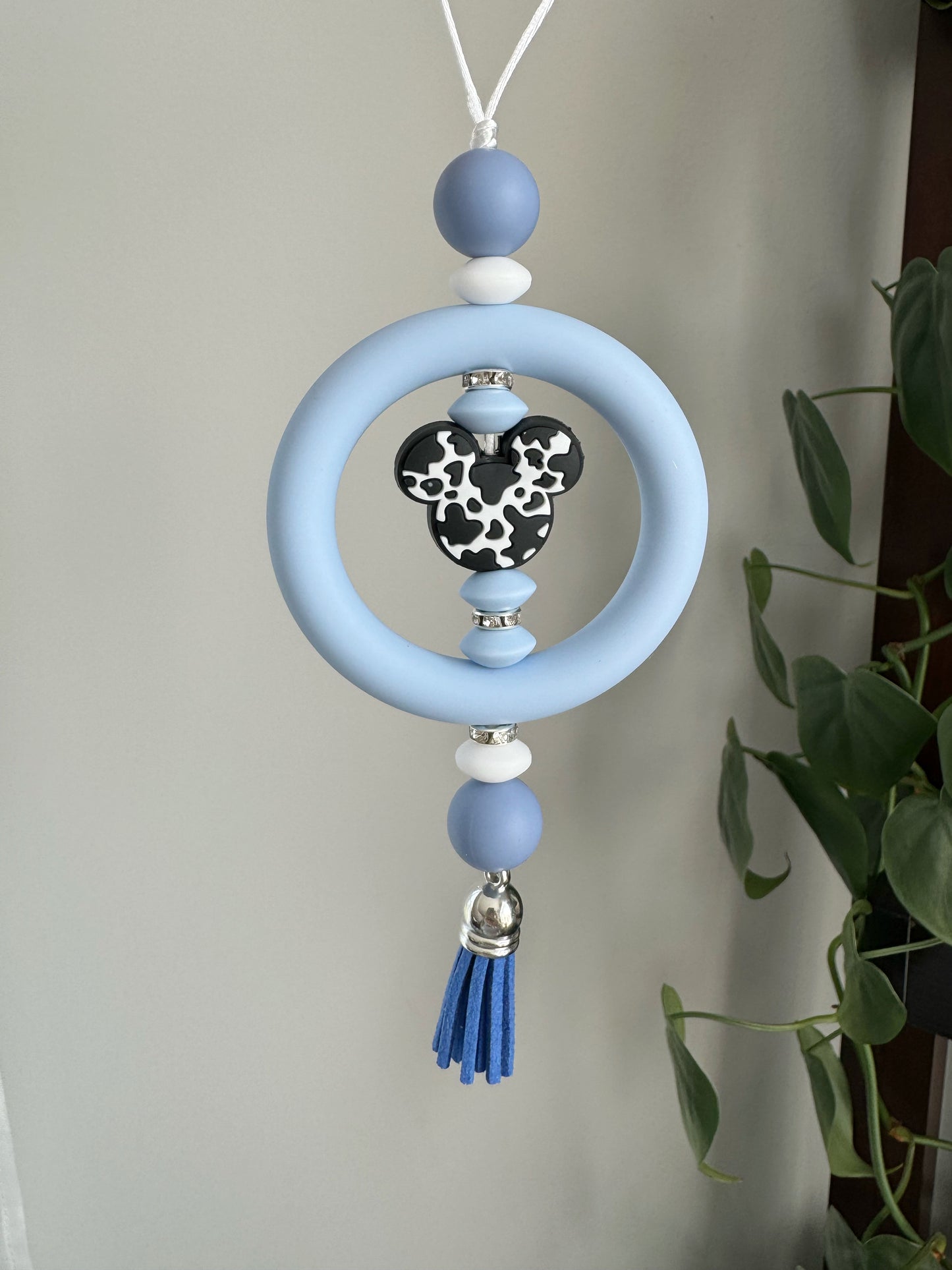 Mouse Ears Baby Blue Car Charm