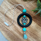 Furry Friend Black + Teal Car Charm