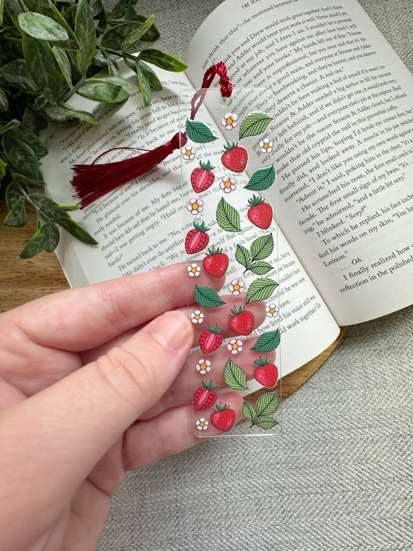 Strawberry Mojito Acrylic Bookmark