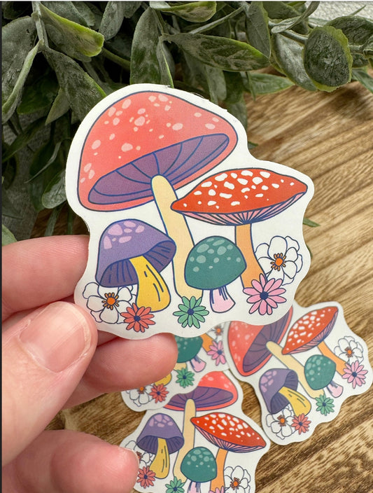 Happy Mushroom Sticker