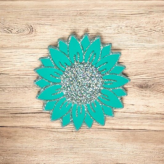 Teal Sunflower