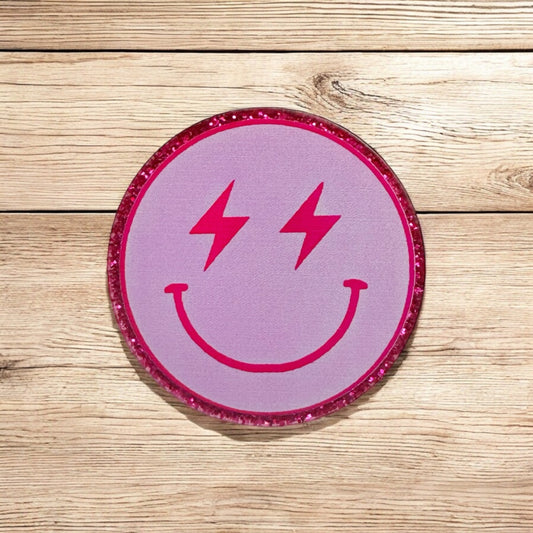 Pink Rockstar Smiley