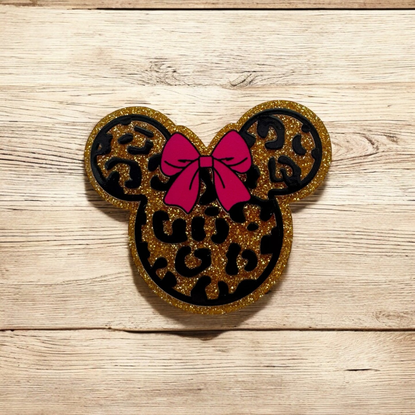Cheetah with Pink Bow Mouse