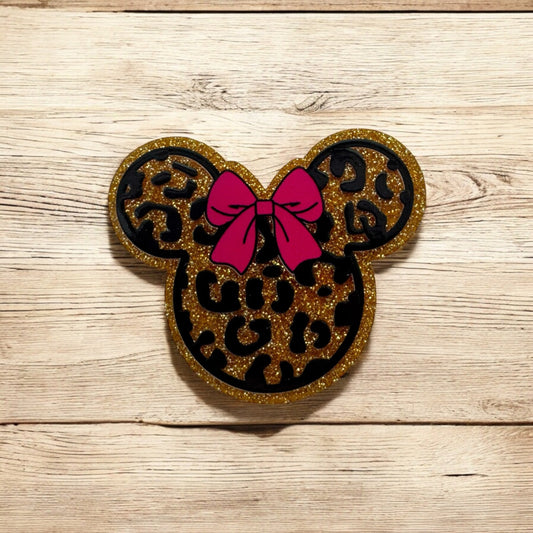 Cheetah with Pink Bow Mouse