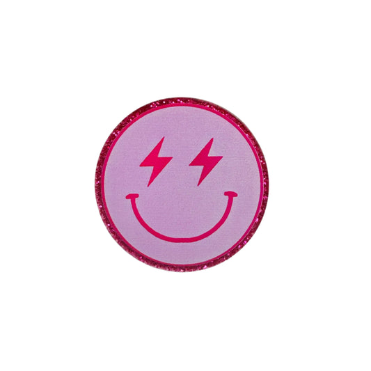 Pink Rockstar Smiley