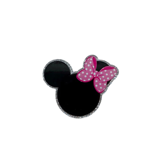 Black Mouse with Pink Bow
